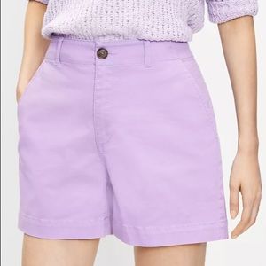 LOFT Curvy Washed Twill Shorts